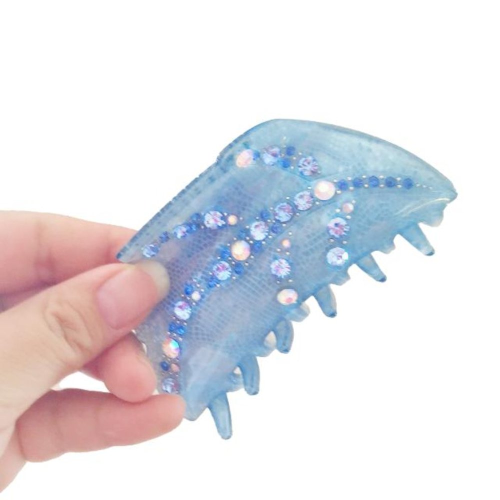 SOLD Light Blue Hair Clip Crystal Hair Claw Jaw Clip